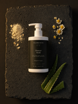 Douceur Totale — Nettoyant Doux Visage & Corps Peaux Sensibles — ingrédients flat lay — CAMENYS