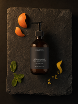 Fraîcheur Citrus — Gel Lavant Mains & Corps au Pamplemousse — ingrédients flat lay — CAMENYS