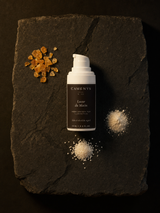 Lueur du Matin - Crème contour des yeux éclaircissante — ingrédients flat lay — CAMENYS