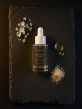 Renouveau Acide — Concentré Exfoliant aux AHA — ingrédients flat lay — CAMENYS
