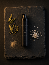 Minéral Pur — Gel Visage au Zinc Sans Huile — ingrédients flat lay — CAMENYS