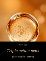 Triple action yeux — actif clé Triple Regard - Crème contour des yeux 3 en 1 — CAMENYS