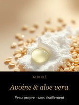 Avoine & aloe vera — actif clé Douceur Totale — Nettoyant Doux Visage & Corps Peaux Sensibles — CAMENYS