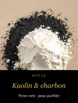 Kaolin & charbon — actif clé Terre Sacrée - Masque à l'argile pour les pores et les points noirs — CAMENYS