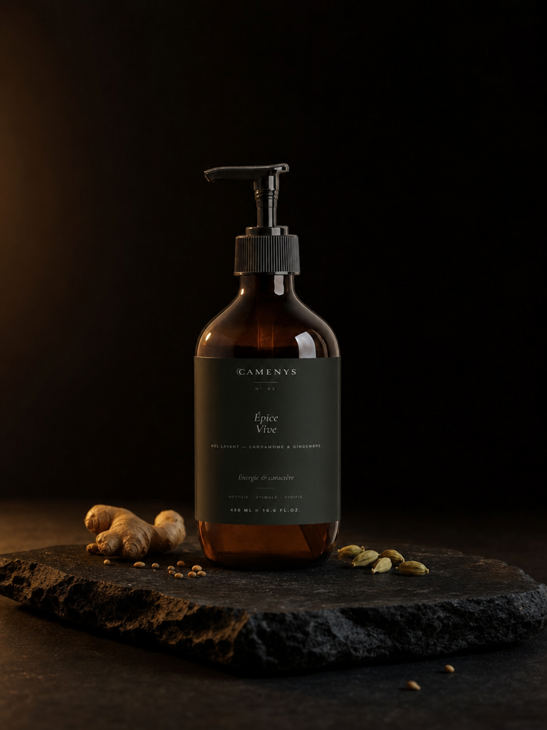 Épices Dorées — Gel Lavant Certifié Naturel Cardamome & Gingembre