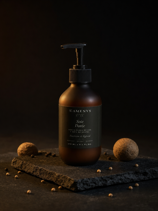Soie Dorée — Sérum Corps Épices & Bois de Santal — CAMENYS