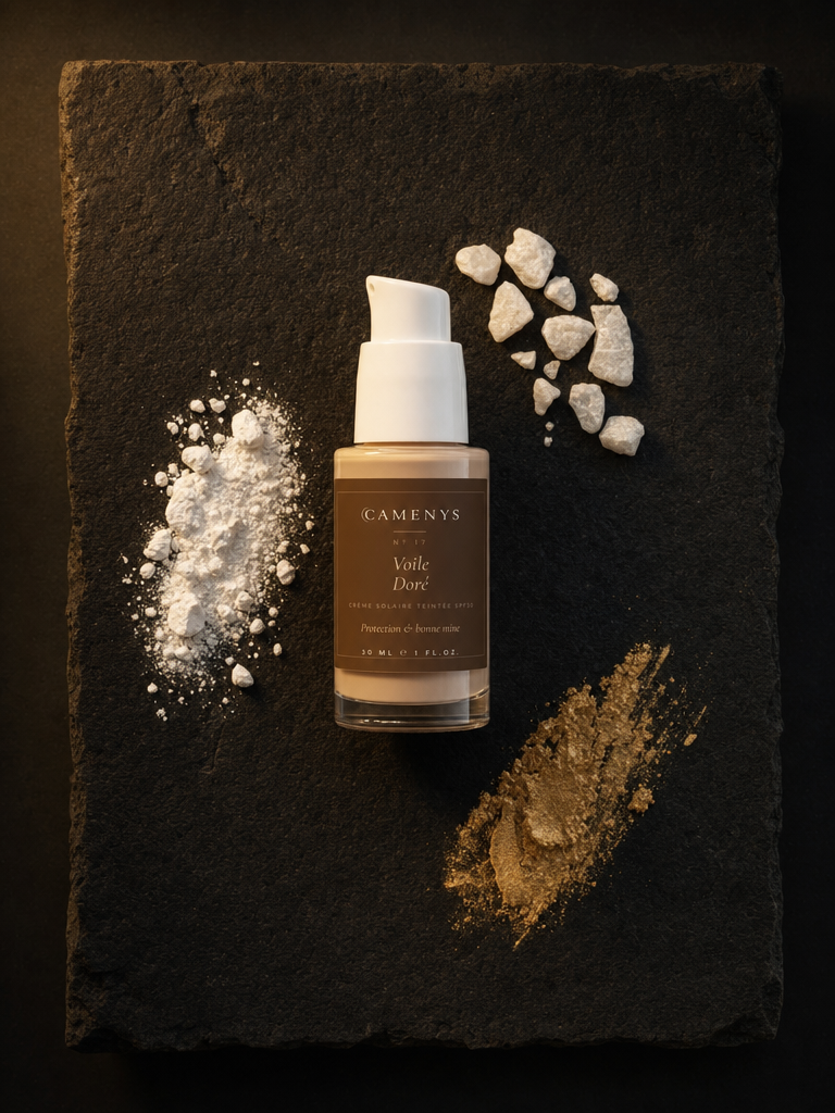 Voile Doré — Crème Solaire Teintée SPF30 — application
