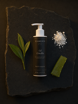 Pureté Vivante — Gel Clarifiant Certifié Naturel — ingrédients flat lay — CAMENYS