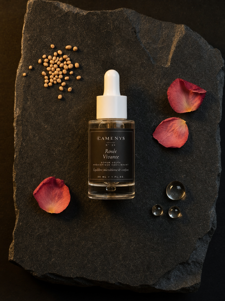 Rosée Vivante — Sérum Gelée Prébiotique Équilibrant — application