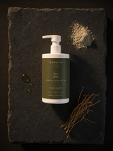 Terre Brute - Shampooing au Vétiver — ingrédients flat lay — CAMENYS