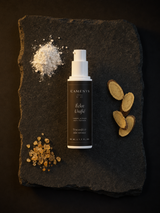 Éclat Unifié — Crème Visage Anti-Taches Brunes Acide Kojique — ingrédients flat lay — CAMENYS