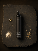 Temps Suspendu — Crème de Jour Anti-Âge (Homme) — ingrédients flat lay — CAMENYS