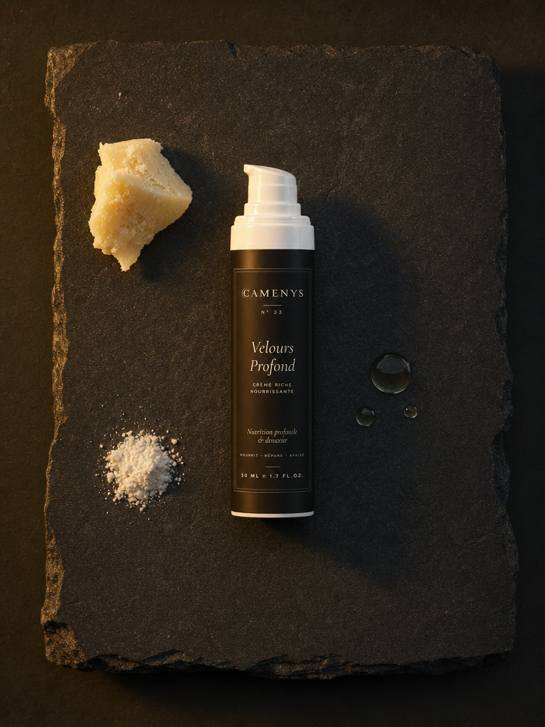 Velours Profond — Crème Riche Nourrissante Sans Parfum — application