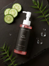 Eau précieuse - Nettoyant Visage Éclat, Pureté Douce & Hydratation — ingrédients flat lay — CAMENYS