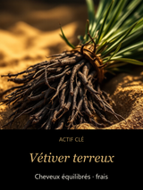 Vétiver terreux — actif clé Terre Brute - Shampooing au Vétiver — CAMENYS