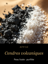Cendres volcaniques — actif clé Grain de lumière - Exfoliant Volcanique Visage & Corps — CAMENYS