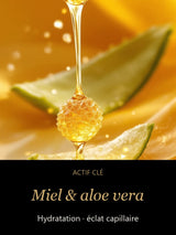 Miel & aloe vera — actif clé Calme Soyeux - Shampooing Hydratant Éclat — CAMENYS