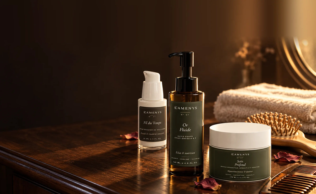 Coiffeuse avec Fil du Temps, Or Fluide et Soin Profond CAMENYS