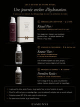 Routine en 3 gestes du coffret Rituel Source CAMENYS — démaquiller, hydrater, protéger